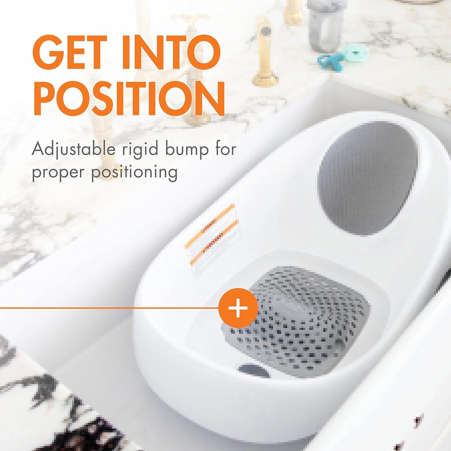 imageBoon Soak 3 Stage Baby Bathtub  Baby Bath Tub with Three Support Positions for Newborn to Toddlers  Color Changing Drain Plug for Ideal Bath Temperature  Gray  Ages 0 to 18 Months and UpWhite