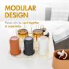 imageBoon ARC Modular Baby Bottle Drying Rack  Includes Silicone Drying Mat Accessory Cup and 7Prong Wire Bottle Rack  Baby Essentials