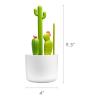 imageBoon Cacti Replacement Baby Bottle Brushes  Includes Bottle Cleaner Brush Straw Cleaner Brush Nipple Brush and Detail Brush for Baby Bottles  Newborn Essentials  Sage  4 Count4 Piece Set
