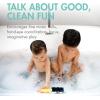 imageBoon Cogs Baby Bath Toys  Spinning Gear Themed Sensory Baby Toys for Bathtub  Suction Toys for Bathtub Walls  Navy and Yellow  5 Count  Ages 12 Months and UpPack of 5