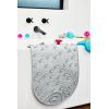imageBoon GRIFFLE Textured Non Slip Baby Bath Tub Mat with Hanging Hook and Drain Holes GrayGriffle