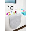 imageBoon GRIFFLE Textured Non Slip Baby Bath Tub Mat with Hanging Hook and Drain Holes GrayGriffle