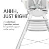 imageBoon GRUB Adjustable Baby High Chair  Convertible High Chair and Toddler Chair  High Chairs for Babies and Toddlers 6 Months to 6 Years  Dishwasher Safe  WhiteWhite Highchair
