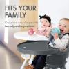imageBoon GRUB Adjustable Baby High Chair  Convertible High Chair and Toddler Chair  High Chairs for Babies and Toddlers 6 Months to 6 Years  Dishwasher Safe  WhiteHighchair Tray  Charcoal