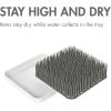 imageBoon Grass Plastic Drying Rack  Modern Countertop Baby Bottle Organizer  975 x 988 x 30 inches  GrayGray