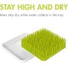 imageBoon Grass Plastic Drying Rack  Modern Countertop Baby Bottle Organizer  975 x 988 x 30 inches  GrayGreen