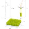 imageBoon Grass Plastic Drying Rack  Modern Countertop Baby Bottle Organizer  975 x 988 x 30 inches  GrayGreen Bundle