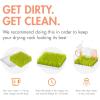 imageBoon Grass Plastic Drying Rack  Modern Countertop Baby Bottle Organizer  975 x 988 x 30 inches  GrayGreen Bundle