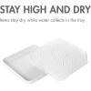imageBoon Grass Plastic Drying Rack  Modern Countertop Baby Bottle Organizer  975 x 988 x 30 inches  GrayWhite