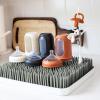 imageBoon Lawn Countertop Baby Bottle Drying Rack with Antimicrobial Tray  Spring Green  Bottle Rack and Organizer  Baby Feeding Essentials  135 x 11 x 25  1 CountGray