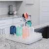 imageBoon Lawn Countertop Baby Bottle Drying Rack with Antimicrobial Tray  Spring Green  Bottle Rack and Organizer  Baby Feeding Essentials  135 x 11 x 25  1 CountWhite