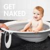 imageBoon NAKED 2Position Collapsible Baby Bathtub Recline or Sit Up for Infants and Toddlers  Gray