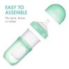 imageBoon Nursh Reusable Silicone Pouch Baby Bottles  Medium Flow Nipple  Silicone Baby Bottle Pouch and Nipple  Baby Feeding Essentials  Mint  36 Months  3 Count  8 OunceMint