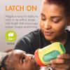 imageBoon Nursh Reusable Silicone Pouch Baby Bottles  Medium Flow Nipple  Silicone Baby Bottle Pouch and Nipple  Baby Feeding Essentials  Mint  36 Months  3 Count  8 OunceColor Block