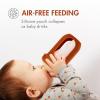 imageBoon Nursh Reusable Silicone Pouch Baby Bottles  Medium Flow Nipple  Silicone Baby Bottle Pouch and Nipple  Baby Feeding Essentials  Mint  36 Months  3 Count  8 OunceSpeckle