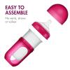 imageBoon Nursh Reusable Silicone Pouch Baby Bottles  Medium Flow Nipple  Silicone Baby Bottle Pouch and Nipple  Baby Feeding Essentials  Mint  36 Months  3 Count  8 OuncePink