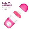 imageBoon Nursh Reusable Silicone Pouch Baby Bottles  Medium Flow Nipple  Silicone Baby Bottle Pouch and Nipple  Baby Feeding Essentials  Mint  36 Months  3 Count  8 OuncePink