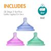 imageBoon Nursh Silicone Baby Bottle Nipples  Bottle Nipples for Boon Nursh Baby Bottles  Baby BottleFeeding Supplies  Fast Flow Baby Bottle Nipples  3 CountColorblock Fast Flow