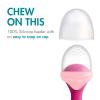 imageBoon PULP Silicone Baby Feeder  1 Count  Pink and Blush  Soft Silicone Vegetable and Fruit Feeders  Teething Baby Essentials