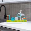 imageBoon Patch Countertop Baby Bottle Drying Rack  Space Saving Bottle Rack for Drying and Organization  Kitchen Baby Needs  Baby BottleFeeding Supplies  Green and WhiteBaby Bottle