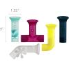 imageBoon Pipes Toddler Bath Toys  Interactive Toddler Sensory Toys  Suction Bath Toys for Hand Eye Coordination and Fine Motor Skills  Multicolored  5 Count Ages 12 Months and UpGray