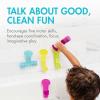imageBoon Pipes Toddler Bath Toys  Interactive Toddler Sensory Toys  Suction Bath Toys for Hand Eye Coordination and Fine Motor Skills  Multicolored  5 Count Ages 12 Months and UpPurple