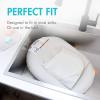 imageBoon Puff Inflatable Baby Bather  Infant Bathtub Includes Microfleece Cover and Contoured Sides  Inflatable Baby Bathtub for Newborns and InfantsGrey