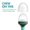 imageBoon Pulp Silicone Baby Fruit Feeder  Soft Silicone Baby Feeding Set  Fruit and Vegetable Baby Led Weaning Supplies  Baby Feeding Essentials  BlueMustard and GrayMint  2 CountMintGreen
