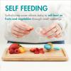 imageBoon Pulp Silicone Baby Fruit Feeder  Soft Silicone Baby Feeding Set  Fruit and Vegetable Baby Led Weaning Supplies  Baby Feeding Essentials  BlueMustard and GrayMint  2 CountPinkMauve