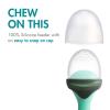 imageBoon Pulp Silicone Baby Fruit Feeder  Soft Silicone Baby Feeding Set  Fruit and Vegetable Baby Led Weaning Supplies  Baby Feeding Essentials  BlueMustard and GrayMint  2 CountMintGreen