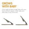 imageBoon Slant Portable Baby Bouncer  Folding Baby Seat for Infants  Lightweight Portable Baby Chair with Machine Washable Fabric and 3Point Harness  Dark GreenDark Green
