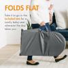 imageBoon Slant Portable Baby Bouncer  Folding Baby Seat for Infants  Lightweight Portable Baby Chair with Machine Washable Fabric and 3Point Harness  Dark GreenTan