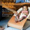 imageBoon Slant Portable Baby Bouncer  Folding Baby Seat for Infants  Lightweight Portable Baby Chair with Machine Washable Fabric and 3Point Harness  Dark GreenTan