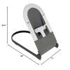 imageBoon Slant Portable Baby Bouncer  Folding Baby Seat for Infants  Lightweight Portable Baby Chair with Machine Washable Fabric and 3Point Harness  Dark GreenGray