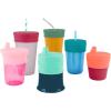 imageBoon Snug Silicone Sippy Cup Lids  Convert Kids Cups or Toddler Cups into Sippy Cups  Toddler Feeding Supplies  3 Count  MultiPink