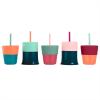 imageBoon Snug Straw Universal Silicone Straw Lids  Multi 3pk PinkMint
