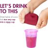 imageBoon Snug Straw Universal Silicone Straw Lids  Multi 3pk PinkPink