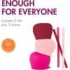 imageBoon Snug Straw Universal Silicone Straw Lids  Multi 3pk PinkPink