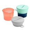 imageBoon Snug Toddler Snack Containers with Lids  Includes 2 Lids and 2 Baby and Toddler Spill Proof Cups for Snacks  Toddler Snack Cups for Home and Travel Essentials  Pink and BlueMint