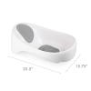 imageBoon Soak 3 Stage Baby Bathtub  Baby Bath Tub with Three Support Positions for Newborn to Toddlers  Color Changing Drain Plug for Ideal Bath Temperature  Gray  Ages 0 to 18 Months and UpWhite