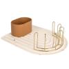imageBoon ARC Modular Baby Bottle Drying Rack  Includes Silicone Drying Mat Accessory Cup and 7Prong Wire Bottle Rack  Baby Essentials