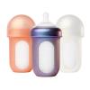 imageBoon Nursh Reusable Silicone Pouch Baby Bottles  Medium Flow Nipple  Silicone Baby Bottle Pouch and Nipple  Baby Feeding Essentials  Mint  36 Months  3 Count  8 OunceMetallic