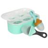imageBoon Pulp Silicone Baby Fruit Feeder  Soft Silicone Baby Feeding Set  Fruit and Vegetable Baby Led Weaning Supplies  Baby Feeding Essentials  BlueMustard and GrayMint  2 CountMint