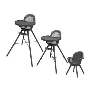 imageBoon GRUB Adjustable Baby High Chair  Convertible High Chair and Toddler Chair  High Chairs for Babies and Toddlers 6 Months to 6 Years  Dishwasher Safe  WhiteGray Highchair