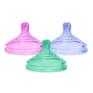 imageBoon Nursh Silicone Baby Bottle Nipples  Bottle Nipples for Boon Nursh Baby Bottles  Baby BottleFeeding Supplies  Fast Flow Baby Bottle Nipples  3 CountColorblock Fast Flow