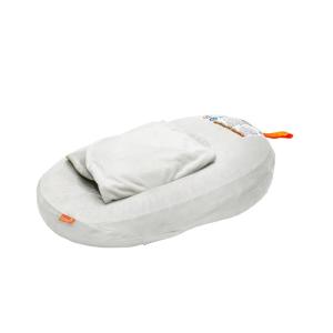 imageBoon Puff Inflatable Baby Bather  Infant Bathtub Includes Microfleece Cover and Contoured Sides  Inflatable Baby Bathtub for Newborns and InfantsGrey