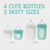 imageBoon NURSH Silicone Bottles and Grass Bundle Bottles ampamp Cleaning Accessories Starter SetSquare Drying Rack with Bottles