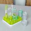 imageBoon NURSH Silicone Bottles and Grass Bundle Bottles ampamp Cleaning Accessories Starter SetSquare Drying Rack with Bottles
