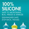 imageBoon Nursh Reusable Replacement Pouch with Collapsible Silicone Pouch Design  Everyday Baby Essentials  Stage 1 Slow Flow Bottles  Gray  4 Oz8 Ounce
