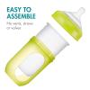 imageBoon Nursh Reusable Replacement Pouch with Collapsible Silicone Pouch Design  Everyday Baby Essentials  Stage 1 Slow Flow Bottles  Gray  4 Oz8 Ounce